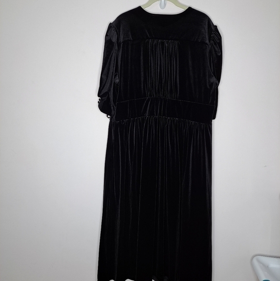 Lauren Ralph Lauren puff sleeve velvet dress black 2X NWT - Picture 5 of 8